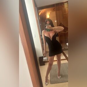 Michael Costello Black Mini Dress